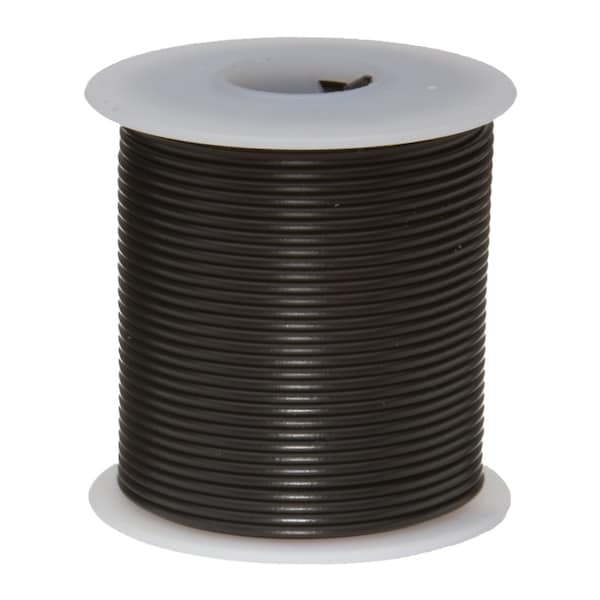 12 AWG Gauge SXL Automotive Stranded Hook Up Wire, 25 ft Length, Black, 0.161" Diameter, 60 Volts
